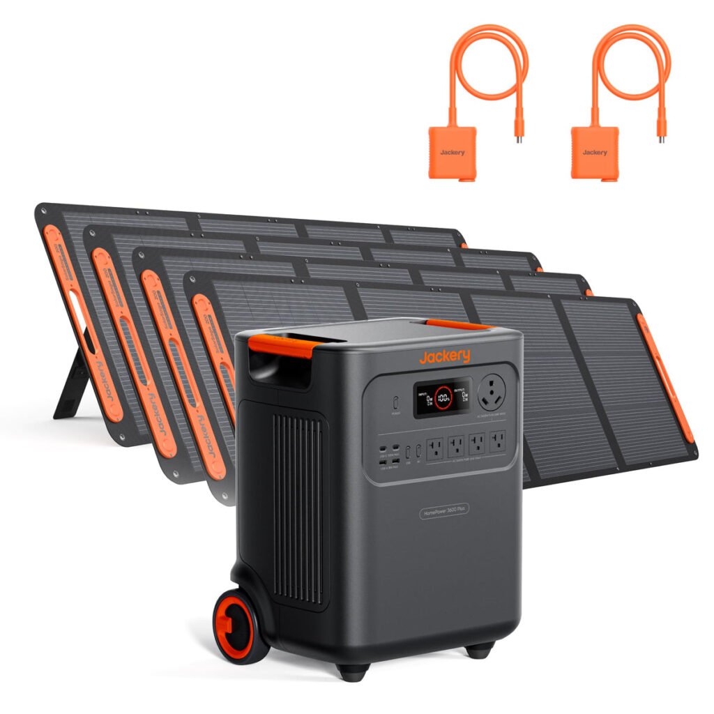 Jackery HomePower 3600 Plus and 4x200W Panels & 2X Connector, 3584Wh