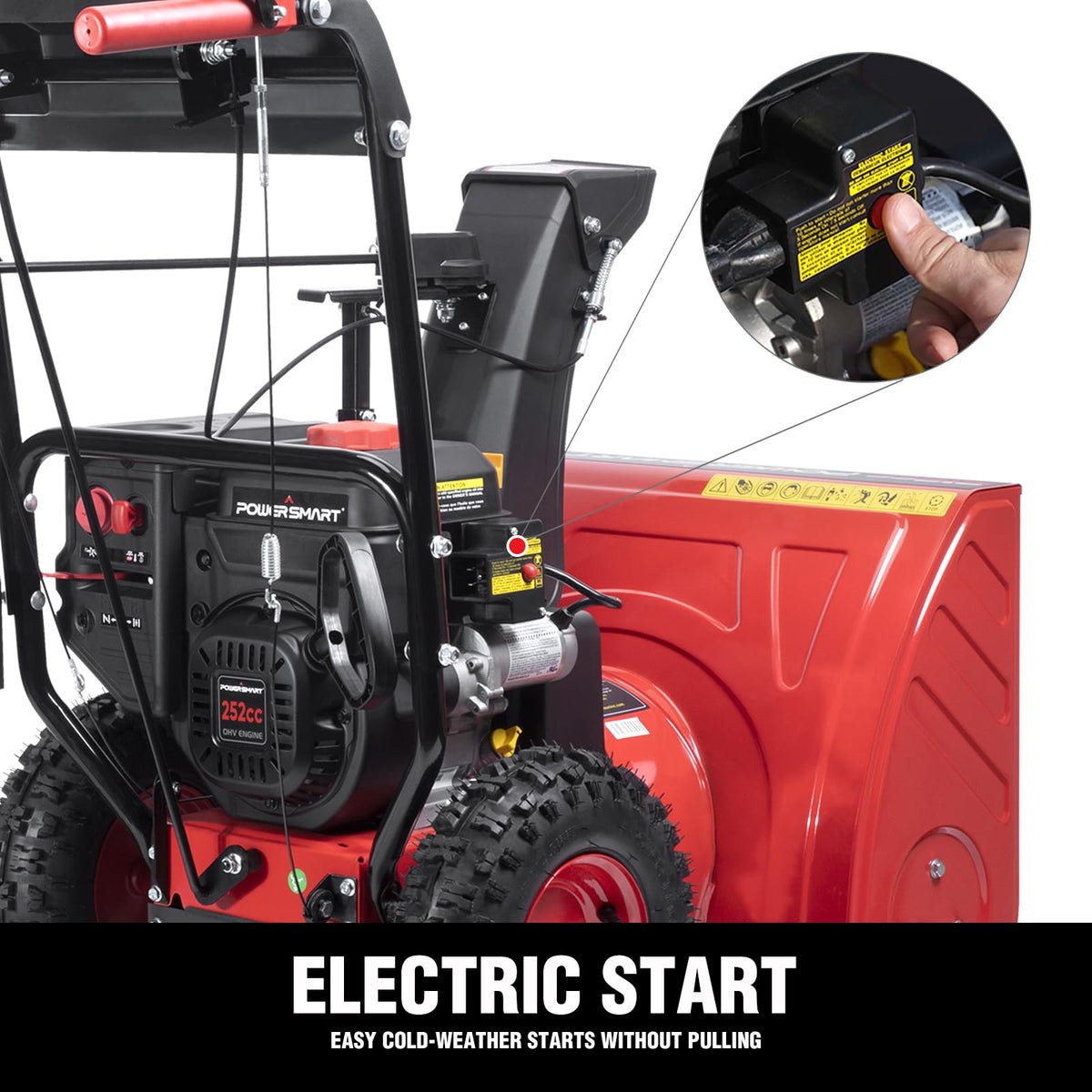 PowerSmart 24 in. 212cc Electric Start 2-Stage Gas Snow Blower - Image 8