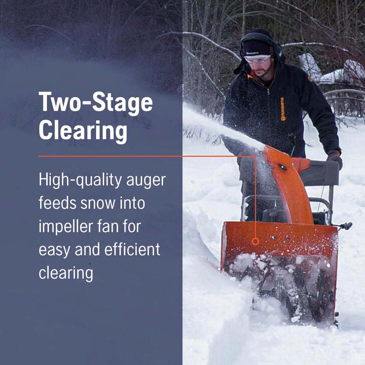 Husqvarna ST124 212cc 24" 2 Stage Snow Blower 970710001 - efficient two-stage system