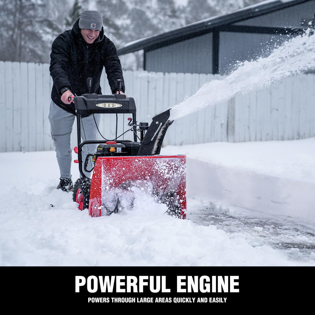 PowerSmart 24 in. 212cc Electric Start 2-Stage Gas Snow Blower - self-propelled control
