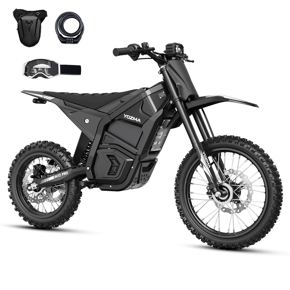 Yozma IN10 Pro EBike Dirt, 5500W, 50MPH, 60 Mi Range, 17"/14" Tires