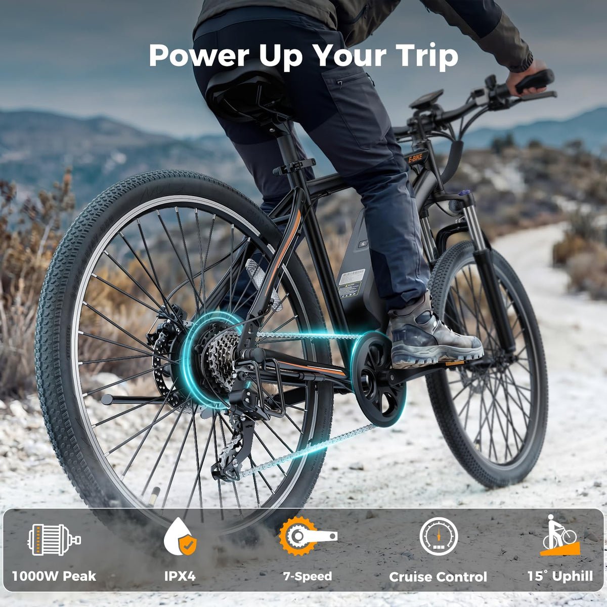 Jasion EB5 1000W Electric Bike - four working modes