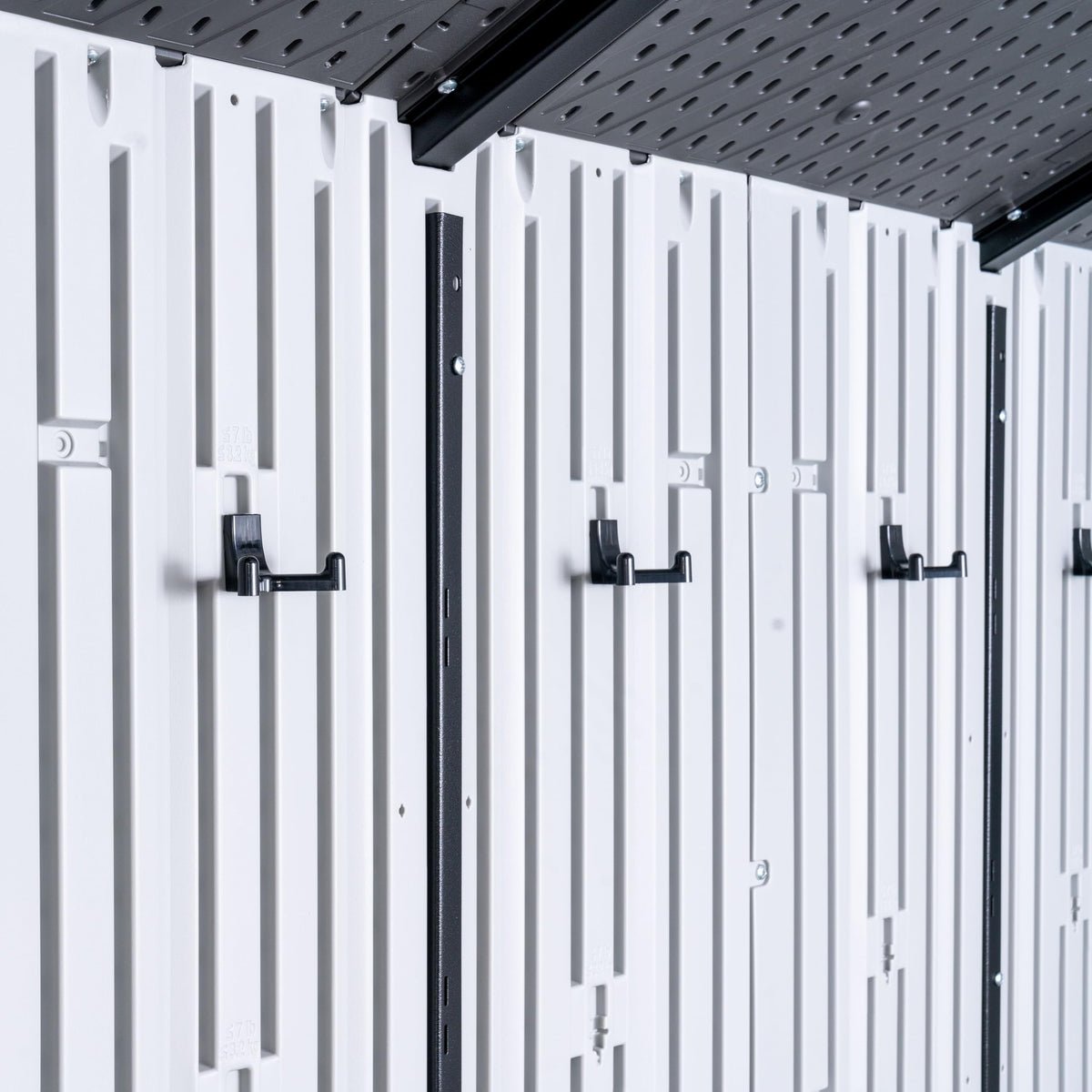 Lifetime Outdoor Storage Shed, 8x10 Ft, Gray, Resin Tool Shed with Lockable Doors and Steel-Reinforced Walls - Image 6