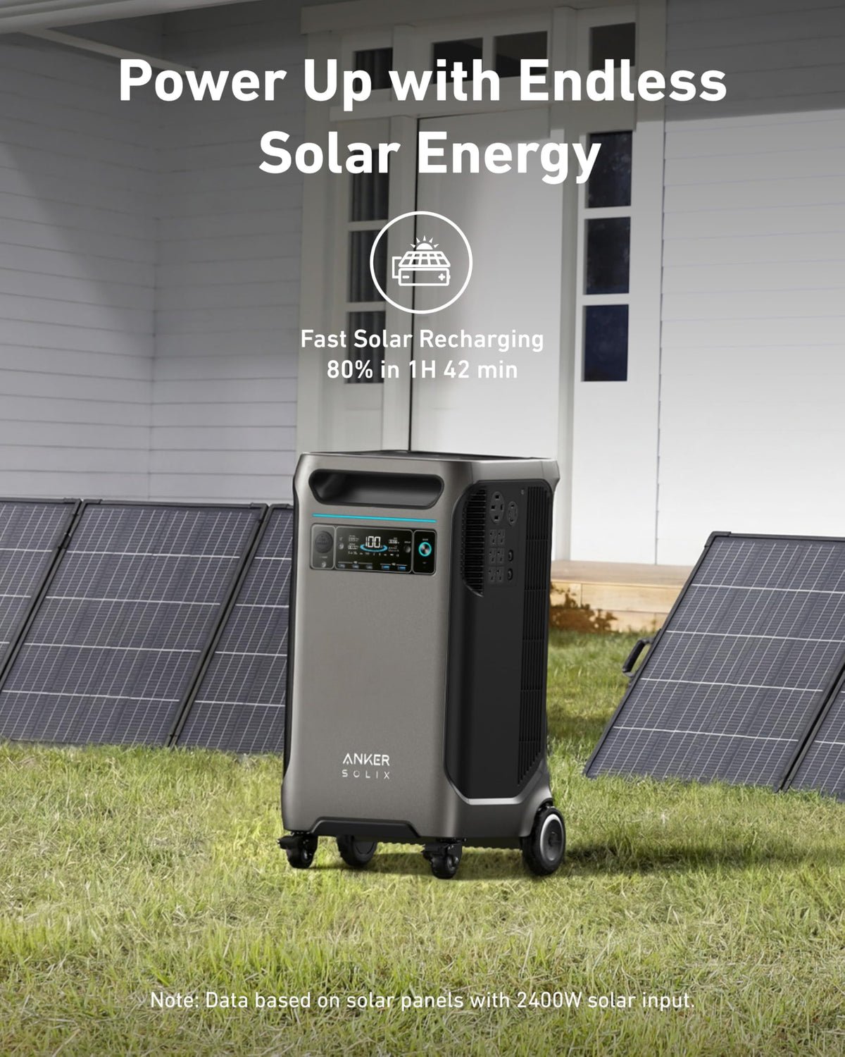 Anker 400W solar panel outdoors