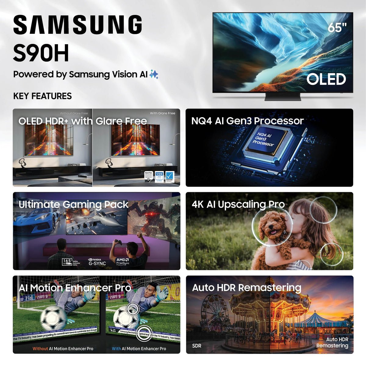 Samsung 65-inch S90H OLED TV - Ultimate Gaming Pack
