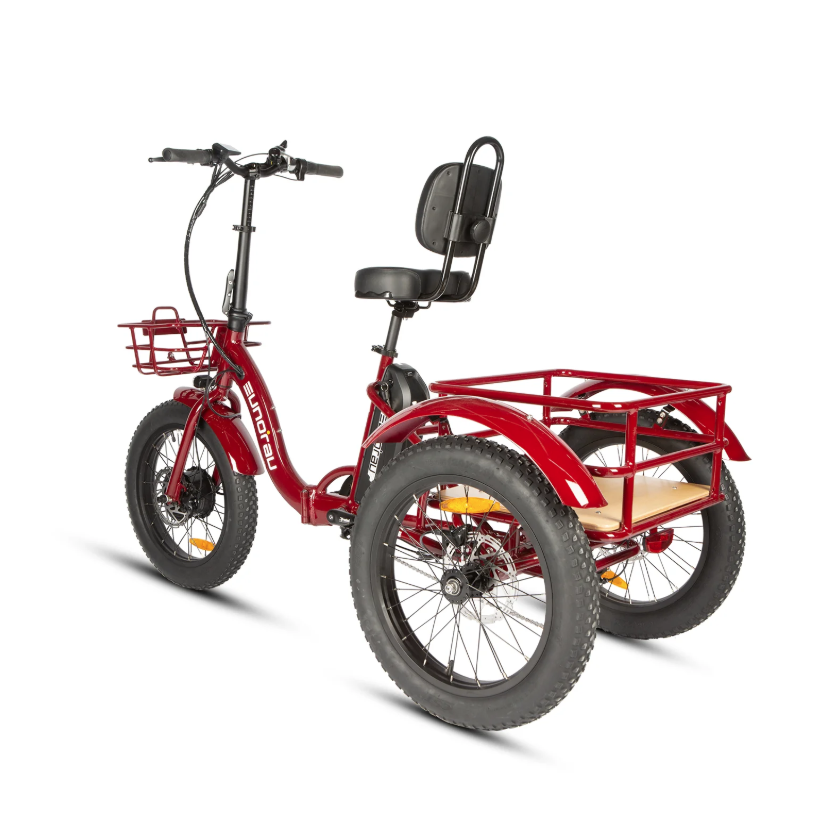EUNORAU New-Trike 2.0 folding electric trike - Long-range seatpost battery